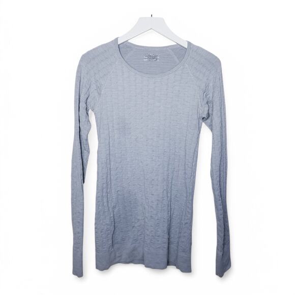 Athleta Epitomize Long Sleeve Top Quilted Pucker Running - Size M - Picture 3 of 6